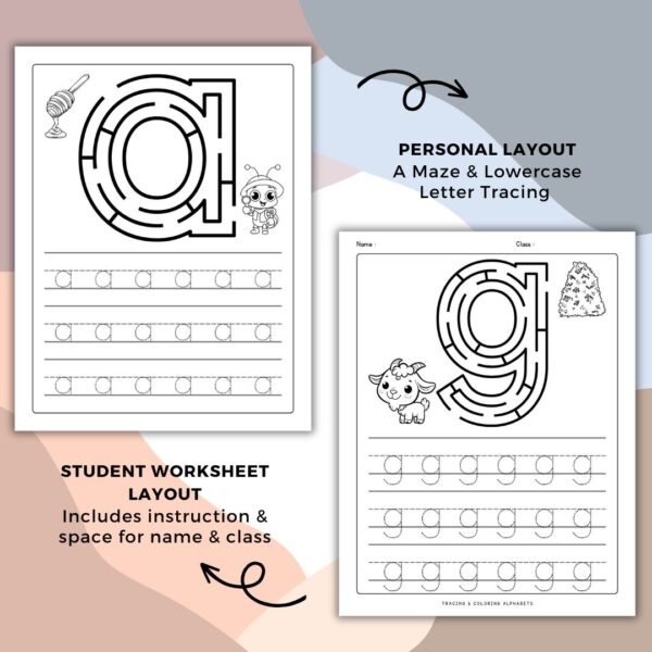 Tracing & Coloring Alphabet (7)