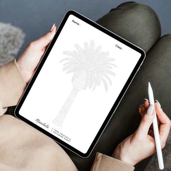 Tree mandala Tracing Coloring Book Cover (10)