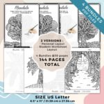Tree mandala Tracing Coloring Book Cover