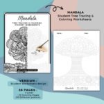 Tree mandala Tracing Coloring Book Cover (3)