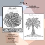 Tree mandala Tracing Coloring Book Cover (4)